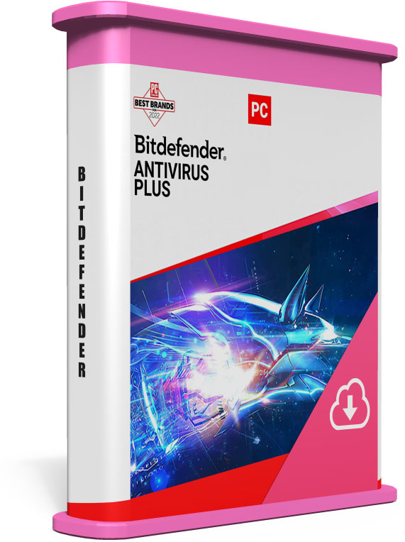Bitdefender Antivirus Plus Licentie software box.
