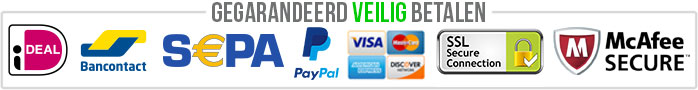 Betaal hier veilig met iDEAL, PayPal of credit kaart.