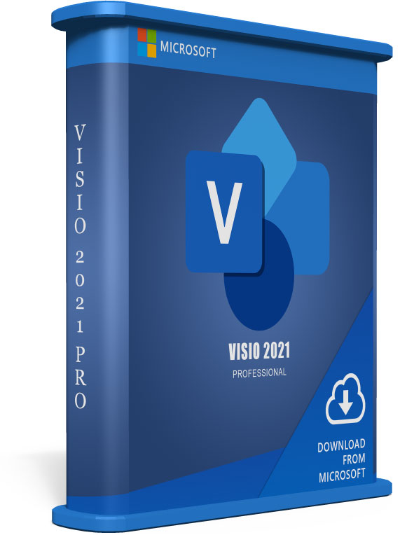 Visio 2021 Pro Licentie software box.