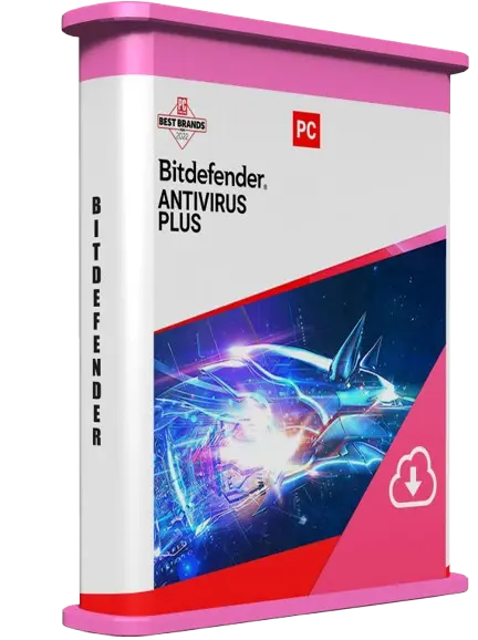 Bitdefender Antivirus Plus 2025 software box